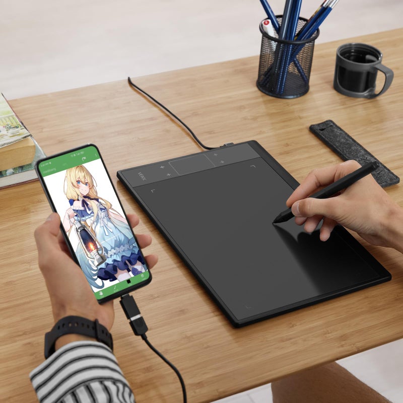 VEIKK A30 V2 Drawing Tablet 10x6 Inch Graphics Tablet with 8192 Pressure Sensitivity Battery-Free Pen and Touch Pad, 4 Hot Keys Drawing Pad for Computer, Supports Mac Windows Android Linux - Image 4